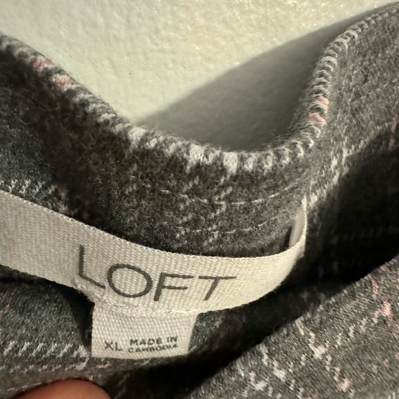 Loft Grey plaid trousers #plaidpants - Picture 2 of 4